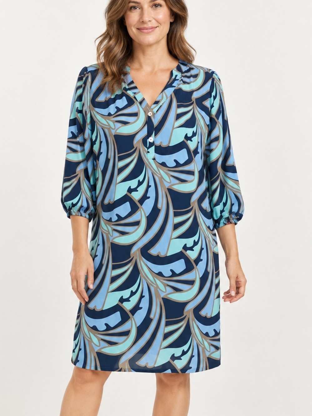 Escapada Living tunic shift dress vibrant, 70s-inspired small d5